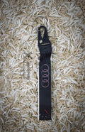 Audi Premium Bikers Keychain Strap - Heavy Duty Metal Eagle Beak Hook - Stylish Lanyard Key Holder for Bikes & Cars |