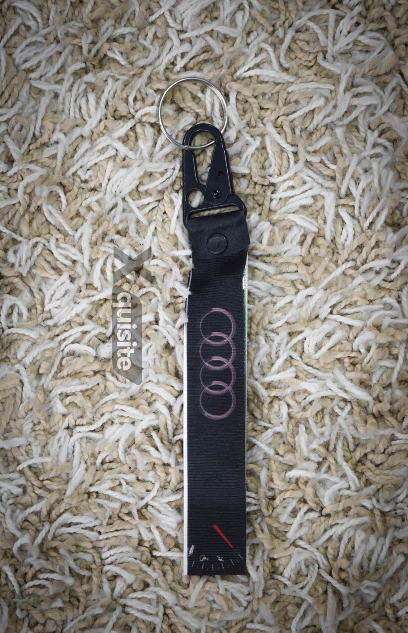 Audi Premium Bikers Keychain Strap - Heavy Duty Metal Eagle Beak Hook - Stylish Lanyard Key Holder for Bikes & Cars |