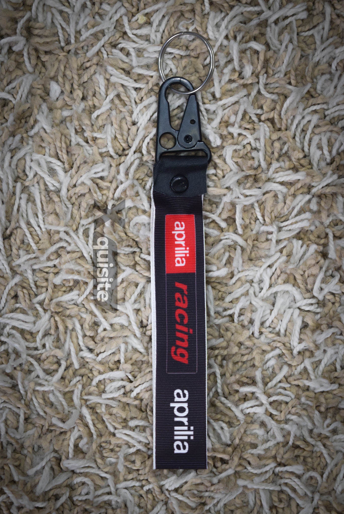 Apirilia Racing Bikers Heavy Bike Keychain Premium Bikers Keychain Strap - Heavy Duty Metal Eagle Beak Hook - Stylish Lanyard Key Holder for Bikes & Cars